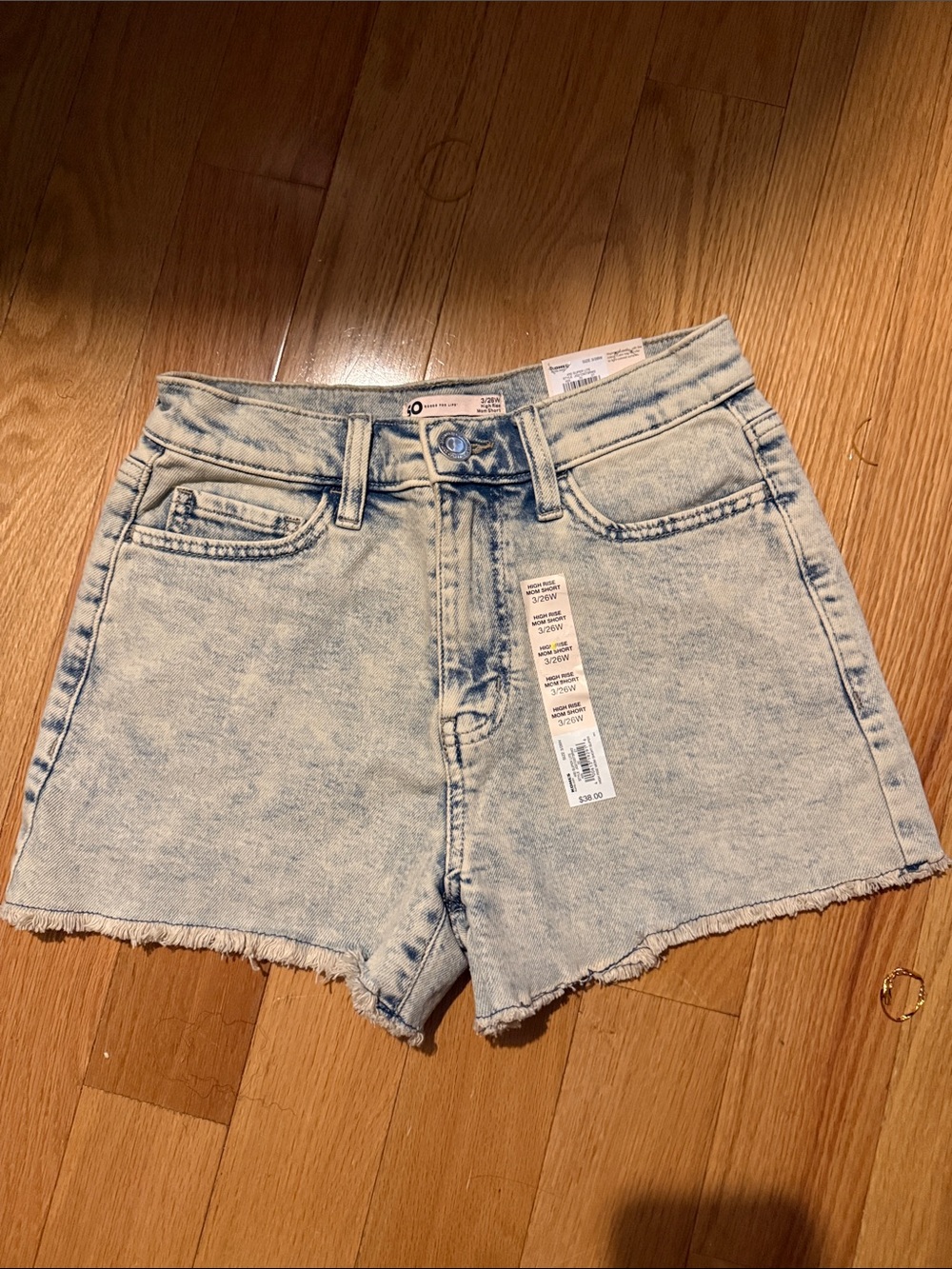 SO Light Acid-Wash Denim Shorts - Pale Blue